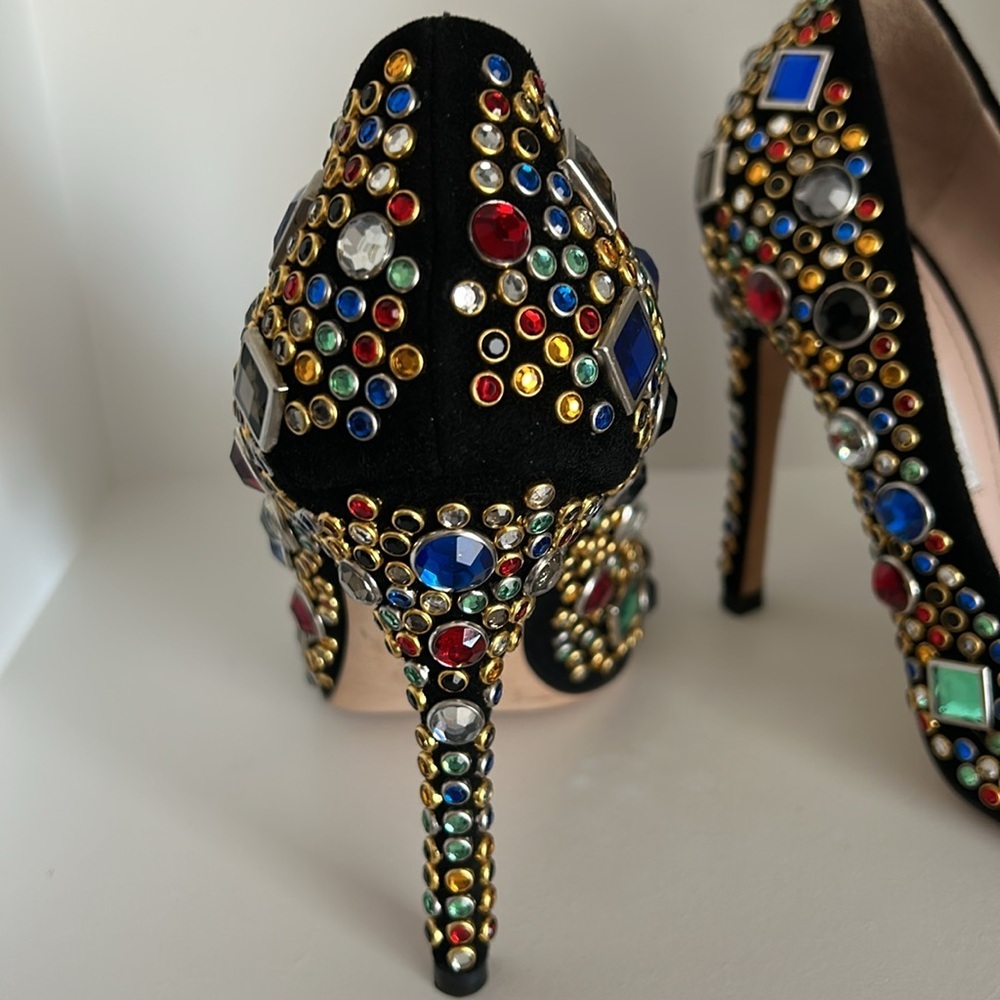 Authentic MIU MIU Crystal Jeweled Embellished Heels - Picture 8 of 15